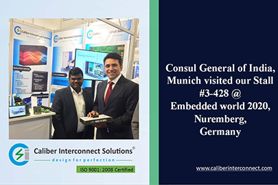 Mr.Mohit Yadav, Consul General of India, Munich visited our Stall #3-428 at Embedded World 2020 in Germany